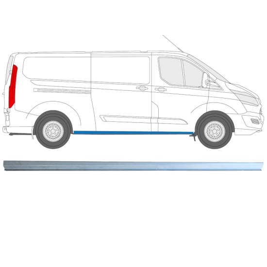 Nedre tröskelplåt reparationspanel för Ford Transit Custom 2013-2023 / Höger 16894