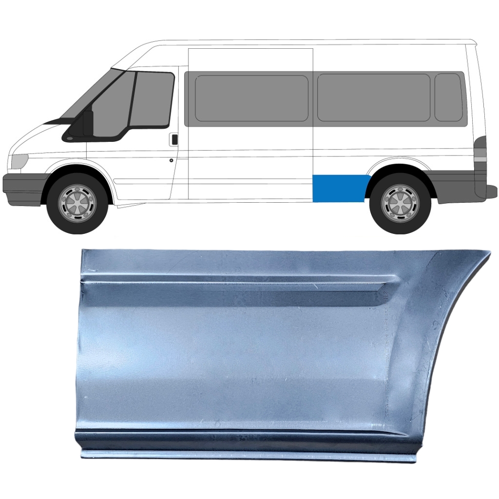 Sidovägg hjulhuskant för Ford Transit 2000- / LWB / Vänster 7163