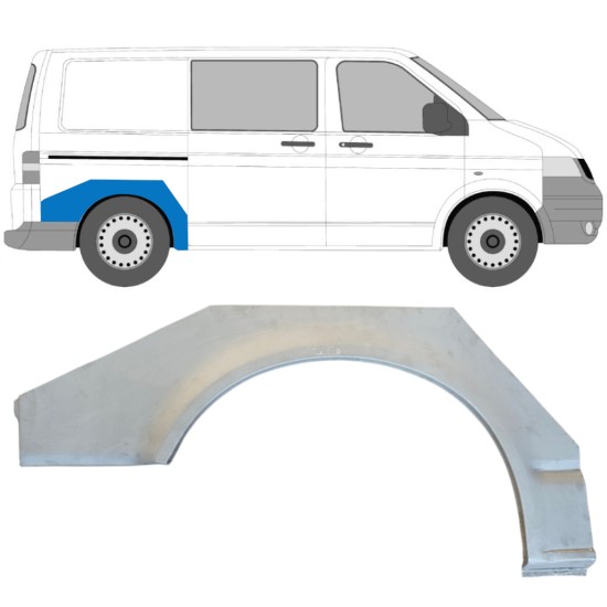Sidovägg hjulhuskant för Volkswagen Transporter T5 2003-2015 / Höger 14762