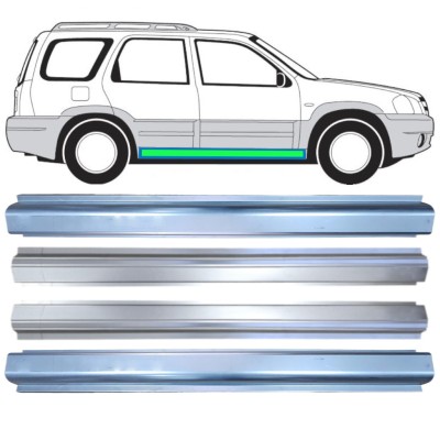 Reparationspanel för tröskel + inre tröskel reparationspanel för Mazda Tribute 2001-2008 / Vänster+Höger 15599