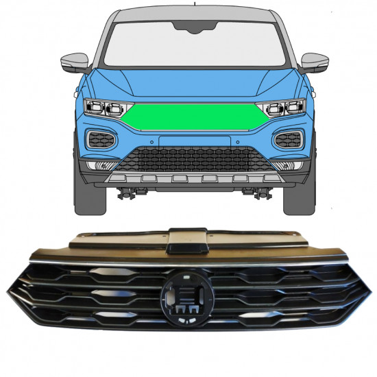 Grill för Volkswagen T-roc 2017- 7556