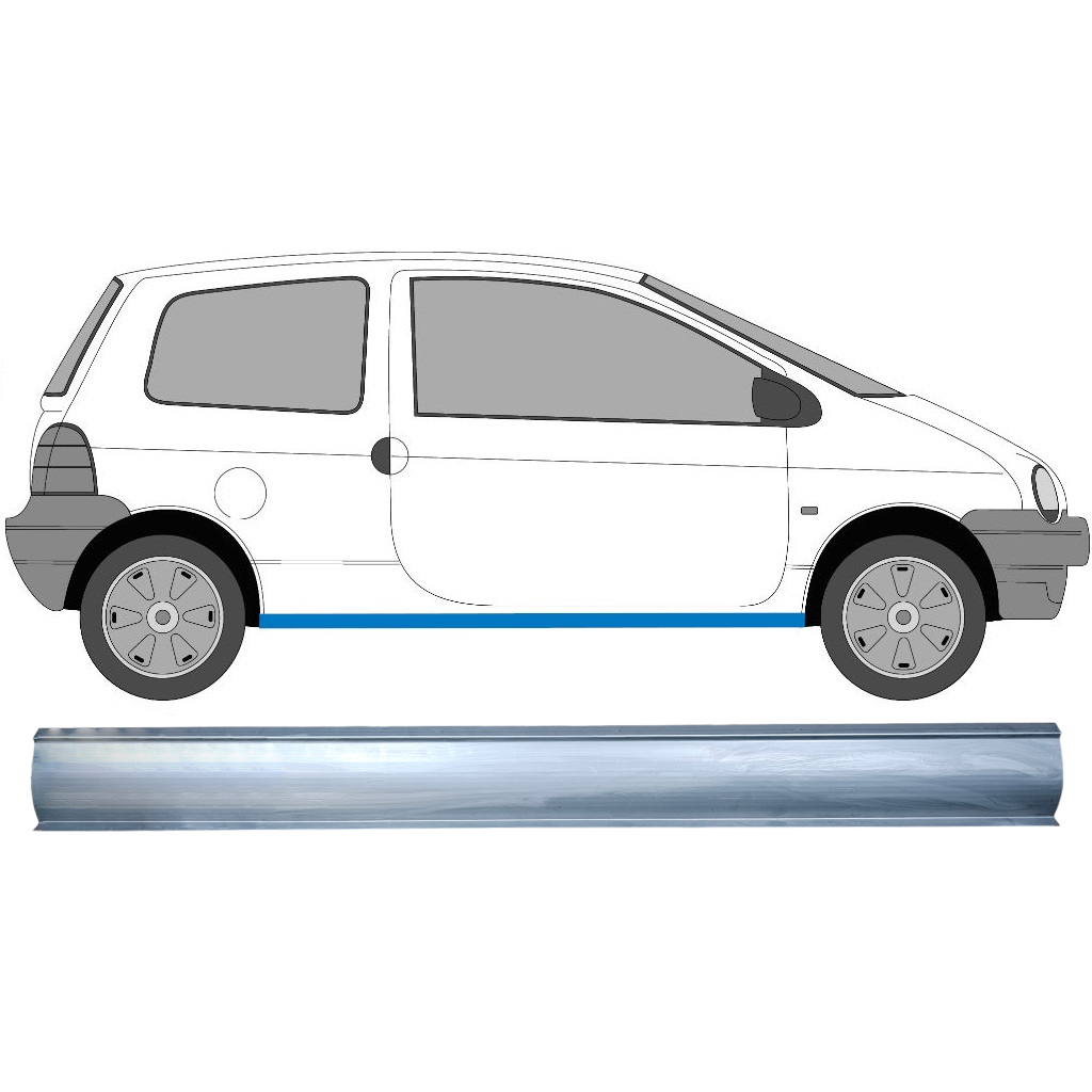 Tröskelplåt Reparationspanel För Renault Twingo 1993-2007 / Vänster = Höger (Symmetrisk) 8879