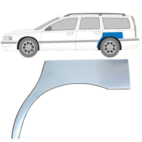 Sidovägg hjulhuskant för Volvo S70 V70 2000-2007 / Vänster 17212