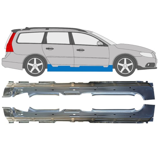 Tröskelplåt för Volvo V70 2007-2016 / Vänster+Höger / Set 16276
