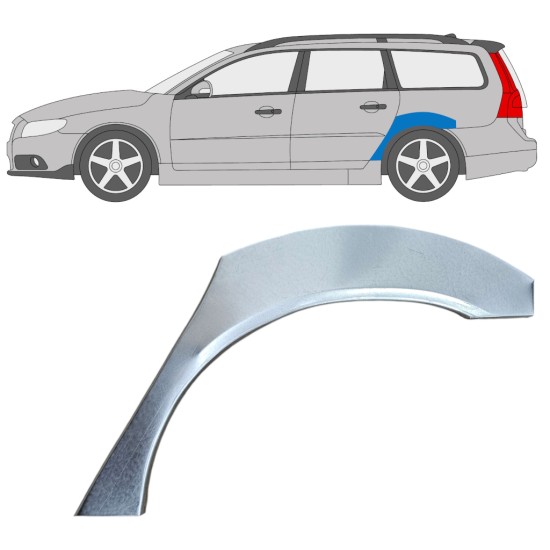 Sidovägg hjulhuskant för Volvo V70 2007-2016 / Vänster 17215
