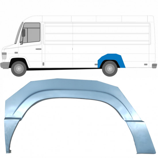 Sidovägg hjulhuskant för Mercedes Vario 1996- / Vänster /  5609