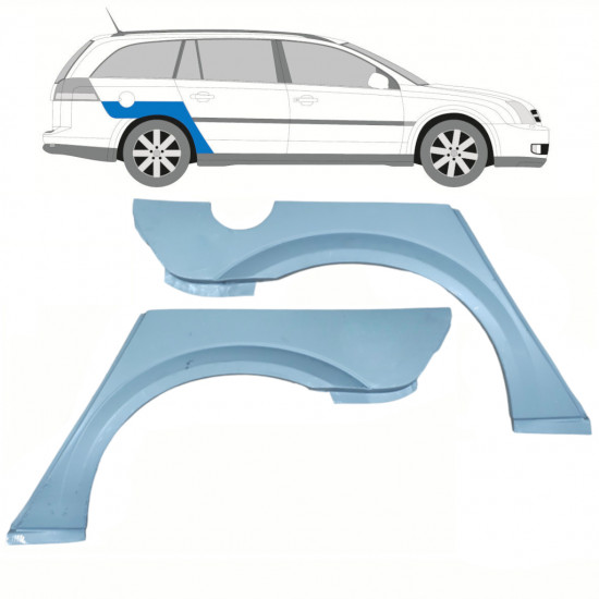 Sidovägg hjulhuskant för Opel Vectra 2002-2009 / Vänster+Höger / Set 10575