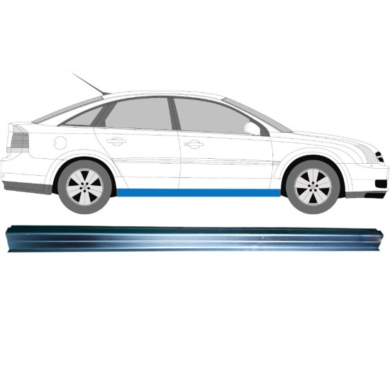 Nedre tröskelplåt reparationspanel för Opel Vectra C 2002-2009 / Vänster = Höger (symmetrisk) 16097