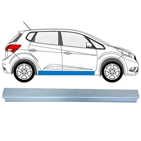 Nedre tröskelplåt reparationspanel för Kia Venga 2010-2019 / Höger 16885