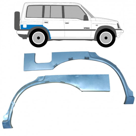 Sidovägg hjulhuskant för Suzuki Vitara 1996-2003 / Vänster+Höger / Set 9554