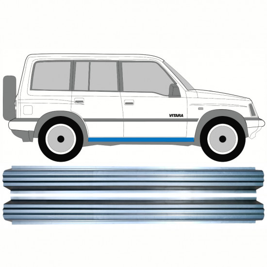 Tröskelplåt reparationspanel för Suzuki Vitara 1996-2003 / Vänster = Höger (symmetrisk) / Set 10119