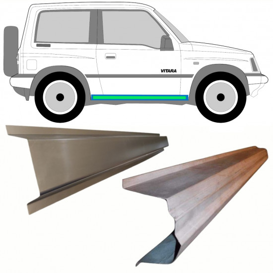 Reparationspanel för inre och yttre tröskel för Suzuki Vitara 1988-1998 / Vänster = Höger (symmetrisk) / Set 8593