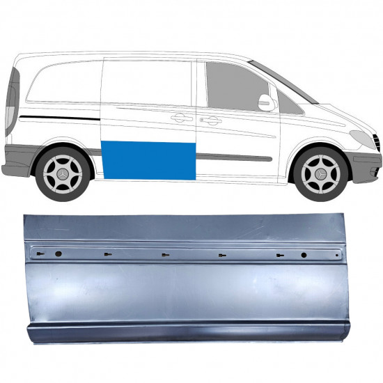 Skjutdörr reparationspanel yttre för Mercedes Vito 2003-2014 / Höger 6812