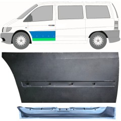 Inre + yttre fram dörrreparationspanel för Mercedes Vito I W638 1996-2003 / Vänster / Set 12015