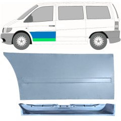 Inre + yttre fram dörrreparationspanel för Mercedes Vito I W638 1996-2003 / Vänster / Set 12017