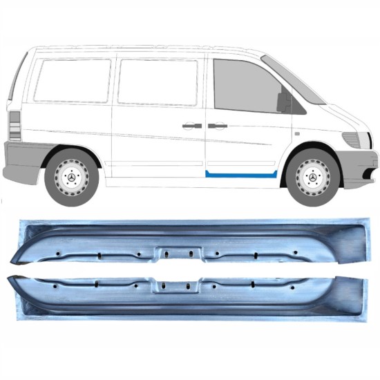 Inre fram dörrreparationspanel för Mercedes Vito I W638 1996-2003 / Vänster+Höger / Set 10433