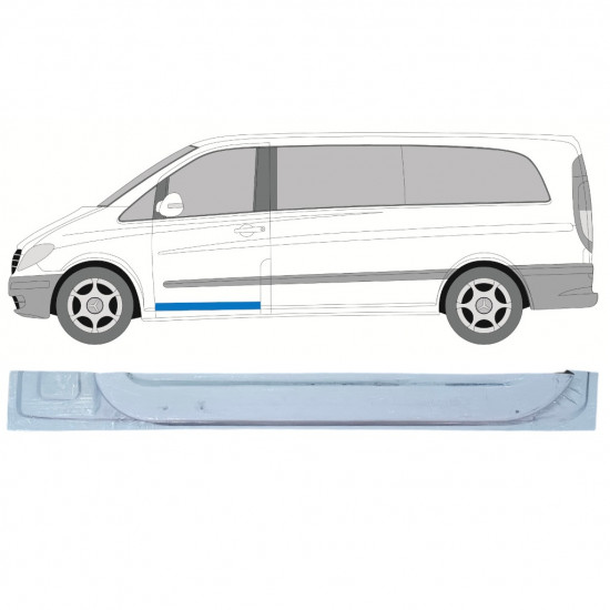 Inre fram dörrreparationspanel för Mercedes Vito 2003-2014 / Vänster 12643