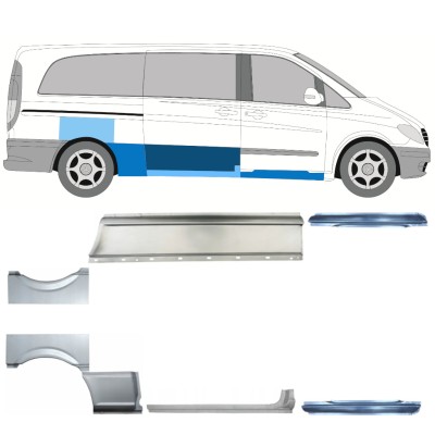 Reparationspanel set för Mercedes Vito W639 2003-2014 / Vänster+Höger / 14787