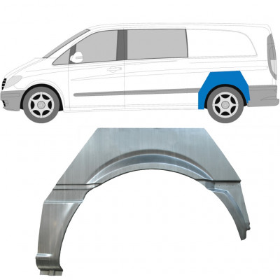 Sidovägg hjulhuskant för Mercedes Vito W639 2003-2014 / Vänster 12916
