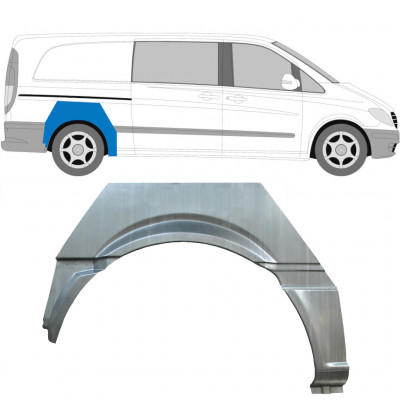 Sidovägg hjulhuskant för Mercedes Vito W639 2003-2014 / Höger 12914
