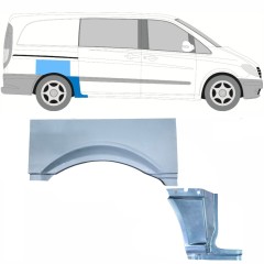 Sidovägg hjulhuskant för Mercedes Vito W639 2003-2014 / Höger / Set 11866