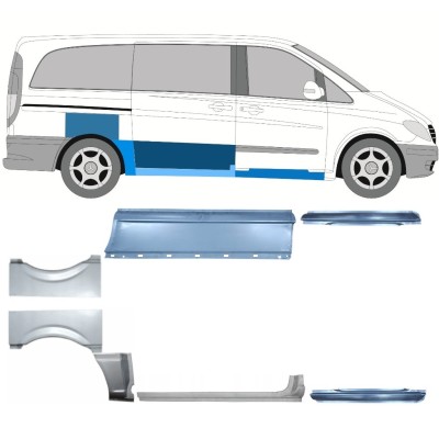 Reparationspanel set för Mercedes Vito W639 2003-2014 / Vänster+Höger / 14790