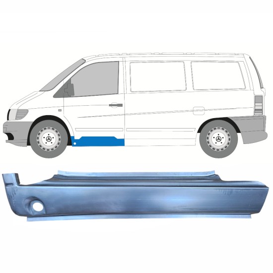 Reparationspanel för dörrtröskel för Mercedes Vito I W638 1996-2003 / Vänster 8832