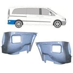 Inre bak skärm reparationspanel för Mercedes Vito W639 2003-2014 / Vänster+Höger / Set 11644