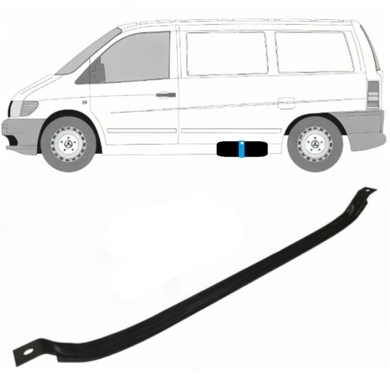 Hållarsats bränsletank för Mercedes Vito I W638 1996-2003 9394