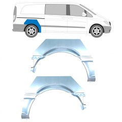 Sidovägg hjulhuskant för Mercedes Vito W639 2003-2014 / Vänster+Höger / Set 9462
