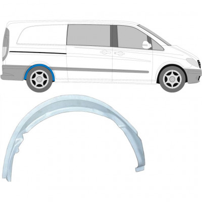 Inre bak skärm reparationspanel för Mercedes Vito 2003-2010 / Höger 6804