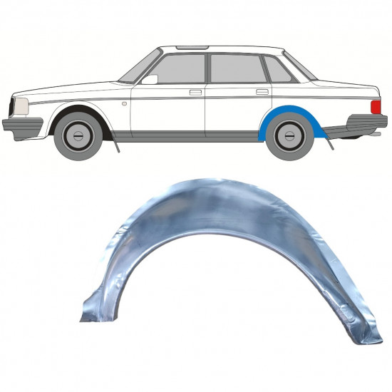 Inre bakre vinge for Volvo 240 1975-1993 / Vänster 12780