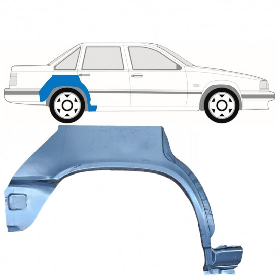 Sidovägg hjulhuskant för Volvo 850 1991-1997 / Höger 8295