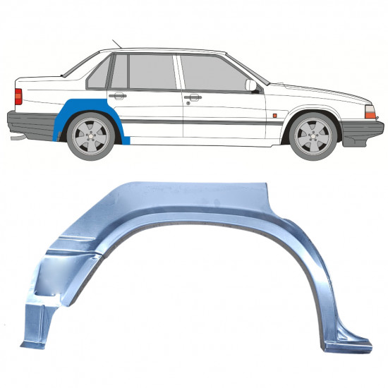 Sidovägg hjulhuskant för Volvo 940 1990-1998 / Höger /  8293