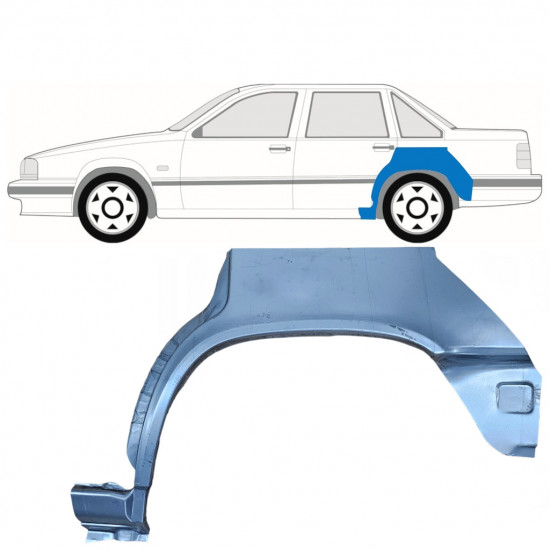 Sidovägg hjulhuskant för Volvo 850 1991-1997 / Vänster 8296