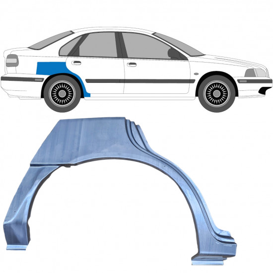 VOLVO S40 / V40 1995-2004 REPARATION AV BAKSKÄRM / HÖGER