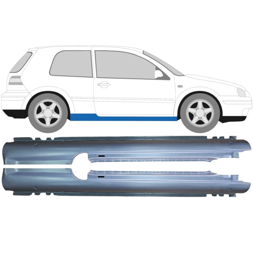 Tröskelplåt Reparationspanel För Vw Golf 4 1997- / Vänster+Höger / Set 9244