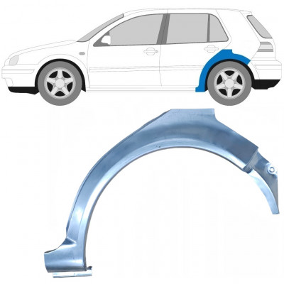 VW GOLF 4 1997- 5 DÖRRAR REPARATION AV BAKSKÄRM / VÄNSTER