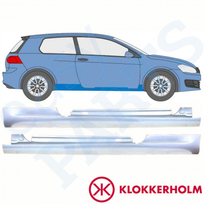 Tröskelplåt reparationspanel för VW Golf 6 2008- / Vänster+Höger / Set 10341