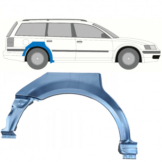 Sidovägg hjulhuskant för VW Passat B5 1996-2005 / Höger / COMBI 8919