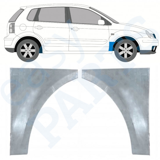 Reparationspanel till framskärm för VW Polo 2001-2009 / Vänster+Höger / Set 9733