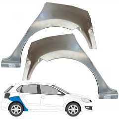 Sidovägg hjulhuskant för Volkswagen Polo 2009-2017 / Vänster+Höger / Set 9662