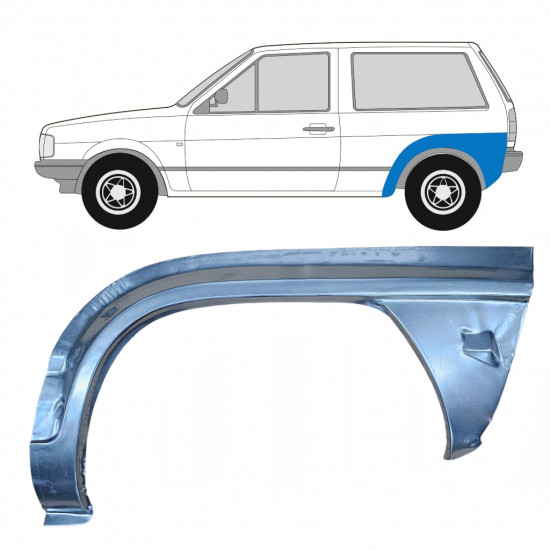 Sidovägg hjulhuskant för VW Polo 1981-1984 / Vänster 7117