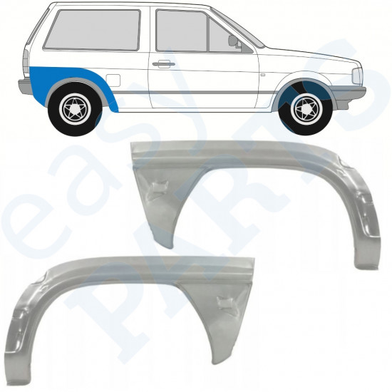 Sidovägg hjulhuskant för VW Polo 1981-1984 / Vänster+Höger / Set 10462