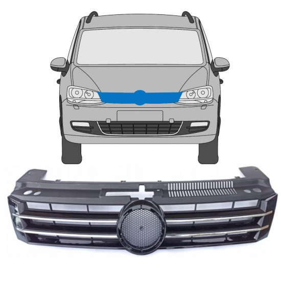 Grill för Volkswagen Sharan 2010- 7521