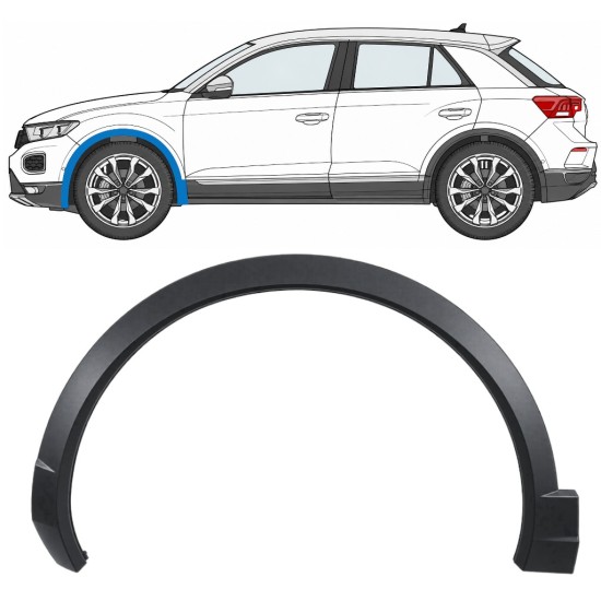 Prydnads Skyddslist skärm för Volkswagen T-Roc 2017- / Vänster 17028