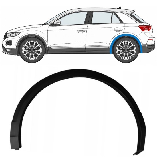 Prydnadslist stänkskärm list för Volkswagen T-Roc 2017- / Vänster 17030