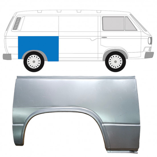 Sidovägg hjulhuskant för VW Transporter T3 1979-1992 / Höger 7136