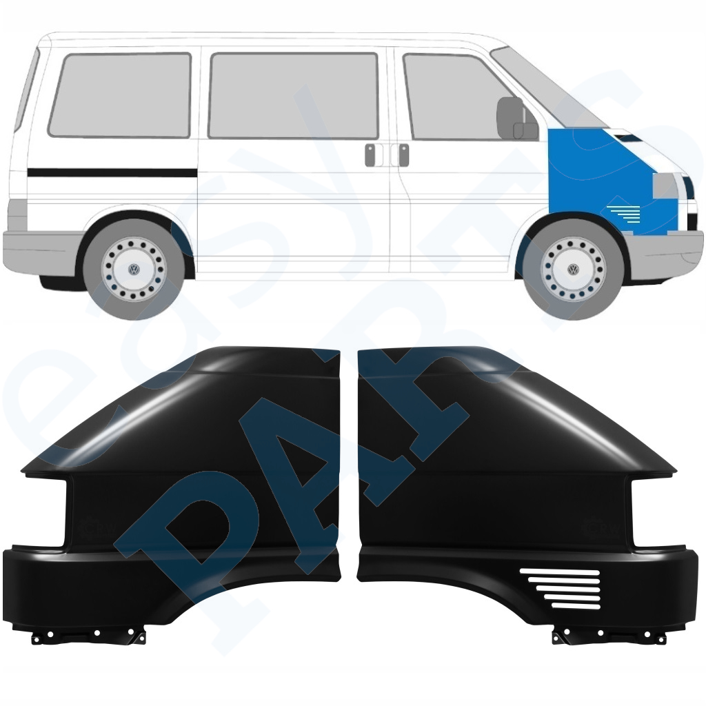 Fram Skärm För Vw Transporter T4 1996-2003 / Vänster+Höger / Set 10583