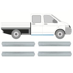 Fram + bak tröskel reparationspanel för Volkswagen Transporter T5 2003-2015 / Vänster+Höger / Set 9696